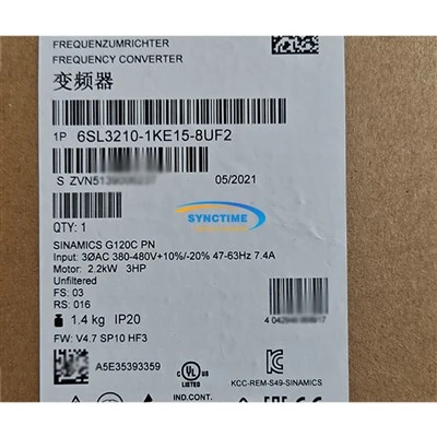 6SL3210-1KE15-8UF2 Convertor de frecvență 2,2kw Siemens
